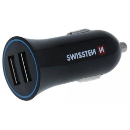 Swissten cl adaptér 2,4a power 2x usb + kabel lightning