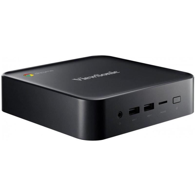 Viewsonic Chromebox, Intel Celeron 5205U, Chrome OS, 64GB ROM/8GB RAM,HDMI-out x2, uSD card x1,RJ45 x1, USB black