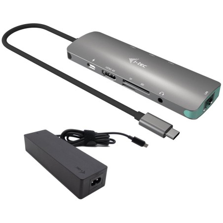 I-tec dokovací stanice USB-C Metal Nano 4K HDMI LAN, Power Delivery 100 W + nabíječka 100W