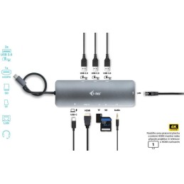 I-tec dokovací stanice USB-C Metal Nano 4K HDMI LAN, Power Delivery 100 W + nabíječka 100W