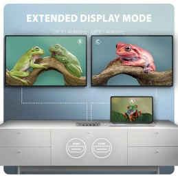 AXAGON multi USB-C hub 7in1 / HMC-7HX2 / PD 100W / 1xUSB-C / 2xUSB-A / 2xHDMI / RJ-45 / kabel 15cm