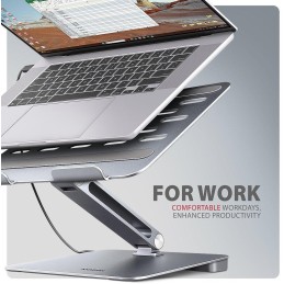 AXAGON hliníkový stojan pro notebooky velikosti 10" - 16" s USB hubem / HMC-STND /  HDMI / 3xUSB-A / GLAN / PD