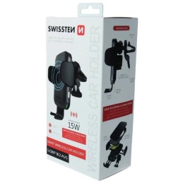 Swissten smart držák do ventilace auta s bezdrátovým nabíjením 15ws-grip w2-av5