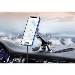 Swissten magnetický držák do auta s bezdrátovým nabíjením 15w dashboard (kompatibilní s magsafe)
