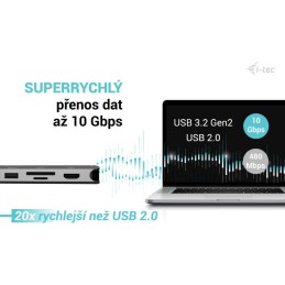 I-tec dokovací stanice USB-C Metal Nano 3x Display Dock, 2x HDMI 1x USB-C video, Power Delivery 140W