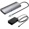 I-tec USB-C Metal Nano docking station 3x Display Dock, 2x HDMI 1x USB-C video, PD 140W + 140W charger