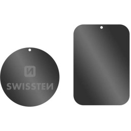 Swissten set kovový lepící štítek a podložka k magnetickým držákům do auta (retail pack)