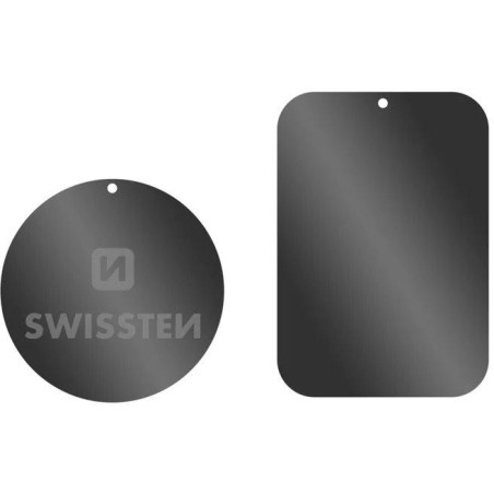 Swissten set kovový lepící štítek a podložka k magnetickým držákům do auta (retail pack)