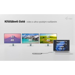 I-tec dokovací stanice USB-C Metal Nano 3x Display Dock, 2x HDMI 1x USB-C video, PD 140W + nabíječka 140 W