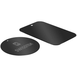 Swissten set kovový lepící štítek a podložka k magnetickým držákům do auta (retail pack)