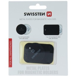 Swissten set kovový lepící štítek a podložka k magnetickým držákům do auta (retail pack)