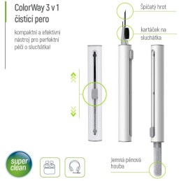 COLORWAY čistící sada 3v1 pro sluchátka