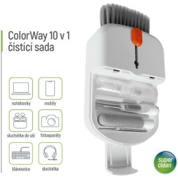 COLORWAY čistící sada 10v1 pro sluchátka, klávesnice, obrazovky, foto a elektroniku