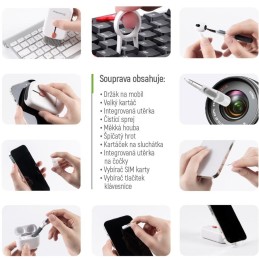 COLORWAY čistící sada 10v1 pro sluchátka, klávesnice, obrazovky, foto a elektroniku