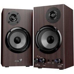 GENIUS repro SP-HF520BT Dark Brown/ 2.0/ Bluetooth 5.3/ 20W/ Dřevěné/ tmavě hnědé