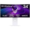 LG monitor zakrivený 34GX90SA-W 34" OLED/3440x1440/21:9/275cd/m2/240 HZ/0,03ms/DP/HDMI/USB-C/LAN/7Wx2/výškovo stav.