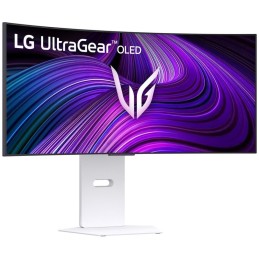 LG monitor zakřivený 34GX90SA-W 34 " OLED/3440x1440/21:9/275cd/m2/240 HZ/0,03ms/ DP/HDMI/USB-C/LAN/7Wx2/výškově stav.