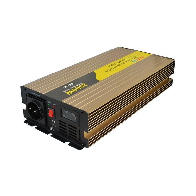 ROGERELE Sinusový měnič napětí REP2000-24, 2000W, 24V, USB port