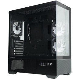 Zalman skříň Chronix / midT / 3x120mm ARGB fan / USB 2.0 / USB 3.0 / USB-C / panoramatická / černá