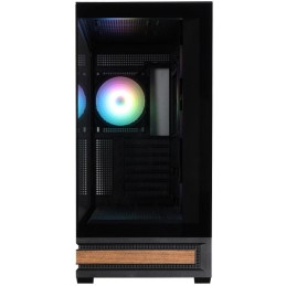 Zalman skříň P40 Namu / midT/ 3x120mm ARGB fan / 2xUSB 3.0 / USB-C / panoramatická / dřevěné doplňky / černá