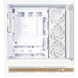 Zalman skříň P40 Namu / midT/ 3x120mm ARGB fan / 2xUSB 3.0 / USB-C / panoramatická / dřevěné doplňky / bílá