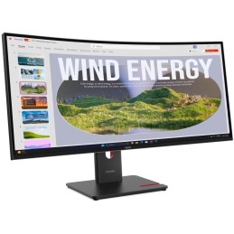 Lenovo T34WD-40 s MC60/ 34" VA, prohnutý/ 3440x1440/ 21:9/ 300cd/m2cmd/ 3000:1/ 4ms/ HDMI/ DP/ USB/ RJ45/ VESA/ černý