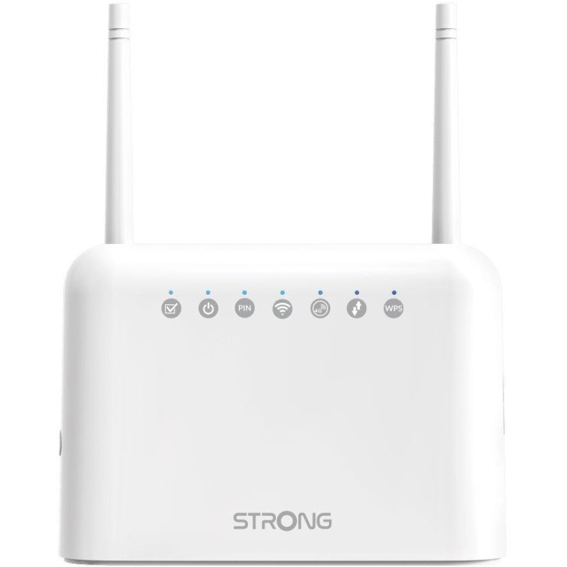 STRONG 4G LTE router 350/ Wi-Fi standard 802.11 b/g/n/ 300 Mbit/s/ 2,4GHz/ 4x LAN/ 1x SIM slot/ bílý