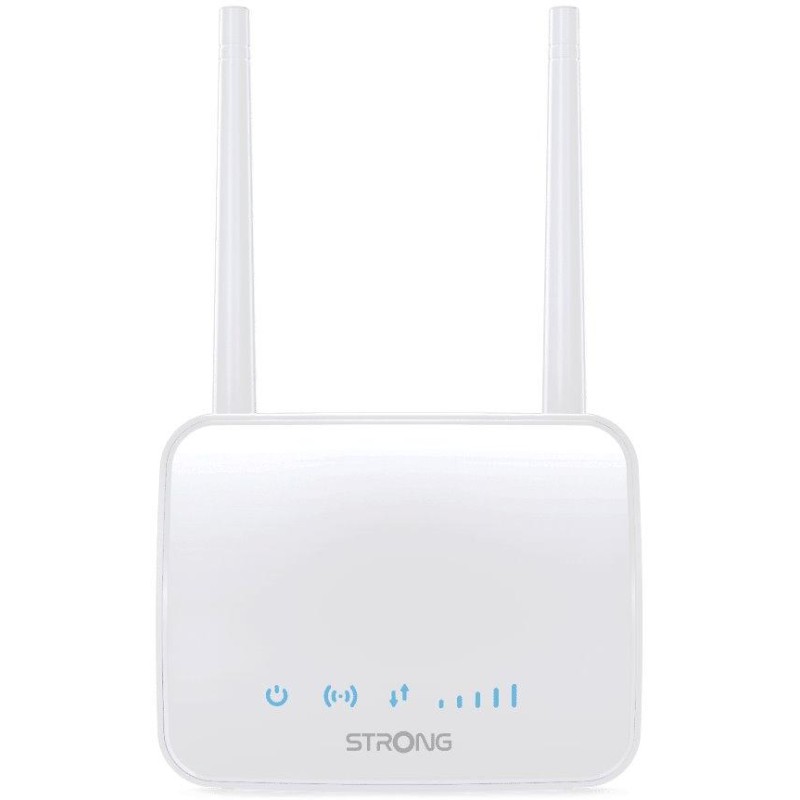STRONG 4G LTE router 350M/ Wi-Fi standard 802.11 b/g/n/ 300 Mbit/s/ 2,4GHz/ 1x LAN/ 1x SIM slot/ 2 odnímatelné antény
