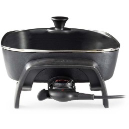 POŠKOZENÝ OBAL - NEDIS elektrická pánev na smažení/ průměr 40 cm/ silné tělo z litého hliníku/ černá