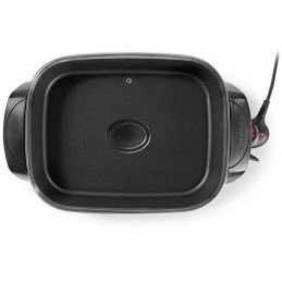 POŠKOZENÝ OBAL - NEDIS elektrická pánev na smažení/ průměr 40 cm/ silné tělo z litého hliníku/ černá