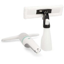 NEDIS okenní vysavač s mopem/ výkon 12 W/ objem nádrže 60 ml/ odnímatelná nádrž na špinavou vodu/ bílo-zelený