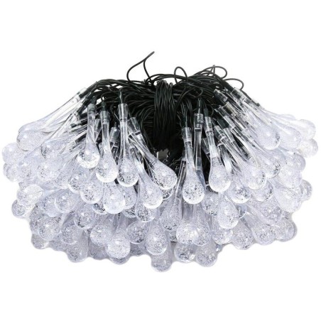 IMMAX LED solární dekorační řetěz DROP, 100xLED, IP65, teplá bílá, 10m