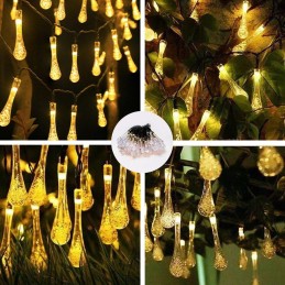 IMMAX LED solární dekorační řetěz DROP, 100xLED, IP65, teplá bílá, 10m
