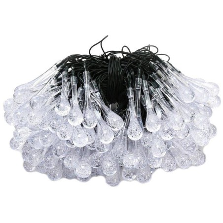 IMMAX LED solární dekorační řetěz DROP, 200xLED, IP65, teplá bílá, 20m