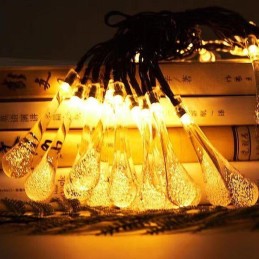 IMMAX LED solární dekorační řetěz DROP, 200xLED, IP65, teplá bílá, 20m