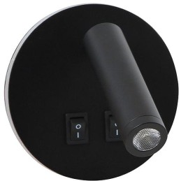 IMMAX GOAL designové nástěnné LED svítidlo, 2 vypínače, 6W, černé