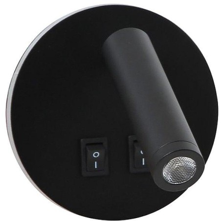 IMMAX GOAL designové nástěnné LED svítidlo, 2 vypínače, 6W, černé