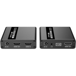 PremiumCord HDMI KVM extender 4K a FULL HD 1080p na 70m s přenosem USB