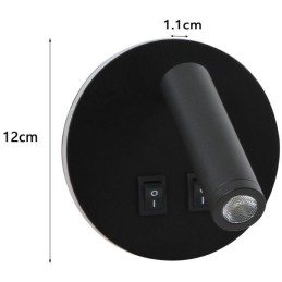 IMMAX GOAL designové nástěnné LED svítidlo, 2 vypínače, 6W, černé