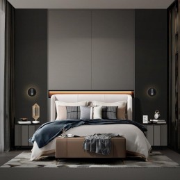 IMMAX GOAL designové nástěnné LED svítidlo, 2 vypínače, 6W, černé