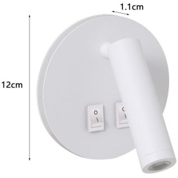 IMMAX GOAL designové nástěnné LED svítidlo, 2 vypínače, 6W, bílé