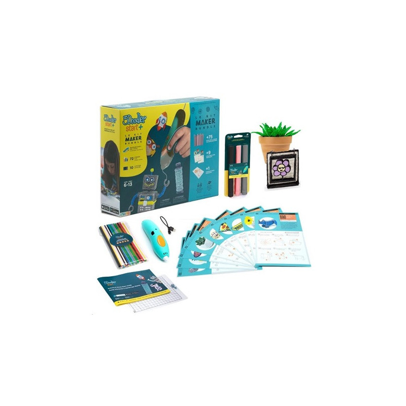 3Doodler 3D Pen Start+ Bundle + 147 refills, 12 templates, 9 activity cards, mat