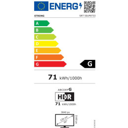 STRONG SMART QLED TV 50"/ SRT50UF8733/ UHD/ 3840x2160/ DVB-T2/C/S2/ H.265/HEVC/ 3xHDMI/ 2xUSB/ Wi-Fi/ LAN/ G/ ANDROID 11