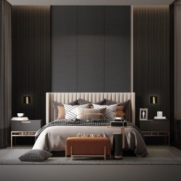 IMMAX GOAL designové nástěnné LED svítidlo, 2 vypínače, 7W, černo-zlaté