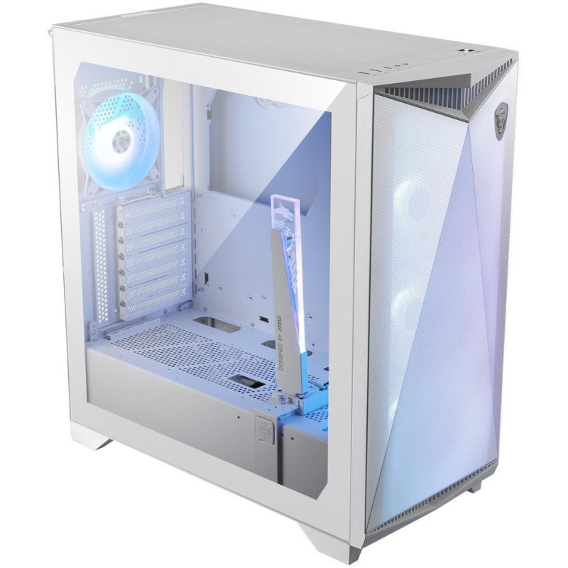 POŠKOZENÝ OBAL - MSI skříň MPG GUNGNIR 300R AIRFLOW WHITE/ bez zdroje/ bílý/ levé temperované sklo/ 4x 120 mm A-RGB fan/ 1x US..