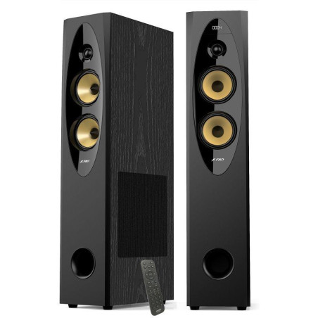 POŠKOZENÝ OBAL - FENDA F&D repro T-60X Pro/ 2.0/ 120W/ černé/ dřevěné/ BT5.3/ NFC/ FM rádio/ USB/ optický vstup/ dálkové ovlád..