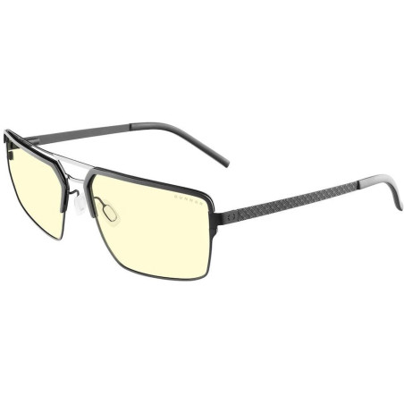 GUNNAR kancelářske/herní brýle  PINNACLES ONYX-SILVER jantarová skla BLF 65 GUNNAR focus