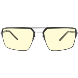 GUNNAR kancelářske/herní brýle  PINNACLES ONYX-SILVER jantarová skla BLF 65 GUNNAR focus