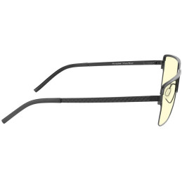 GUNNAR kancelářske/herní brýle  PINNACLES ONYX-SILVER jantarová skla BLF 65 GUNNAR focus