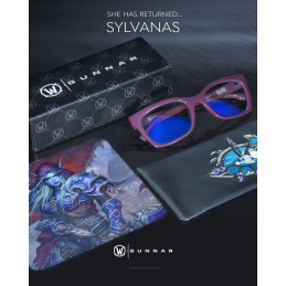GUNNAR kancelářske/herní brýle  WORLD OF WARCRAFT, SYLVANAS - BLIZZARD FORSAKEN RED jantarová skla BLF 65 GUNNAR focus